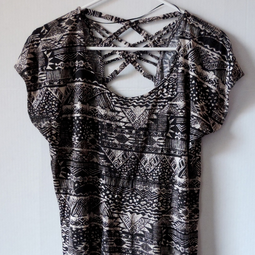 Cute Western Black & Dark Brown Top